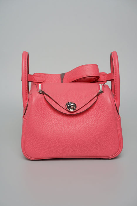 Hermes Mini Lindy II in Rose Azalee Phw