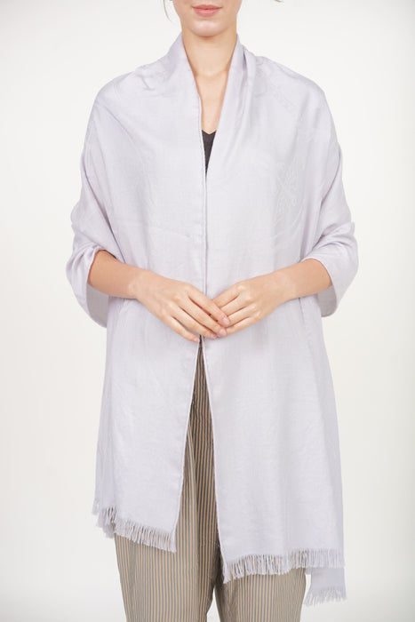 Hermes Etole New Libris Shawl in Hg/Gris Nuage (Brand New)
