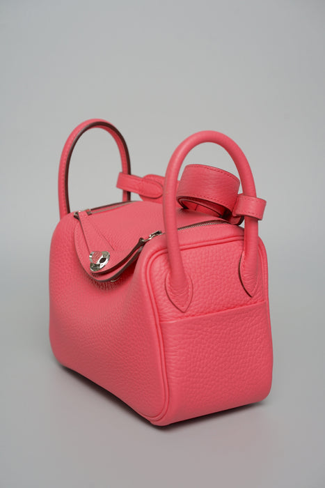 Hermes Mini Lindy II in Rose Azalee Phw