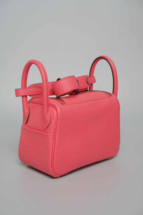 Hermes Mini Lindy II in Rose Azalee Phw