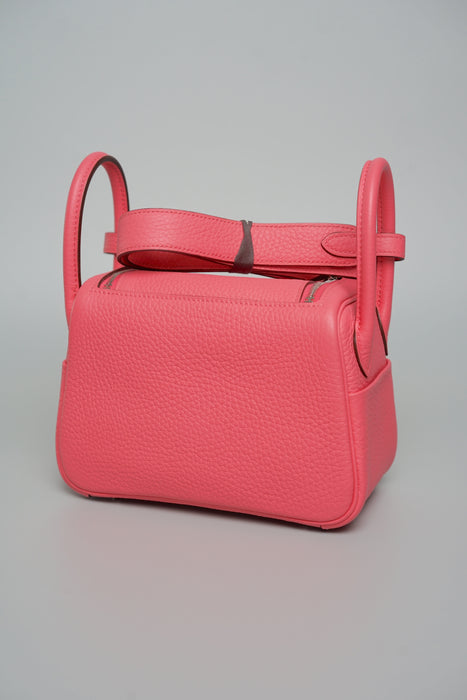 Hermes Mini Lindy II in Rose Azalee Phw