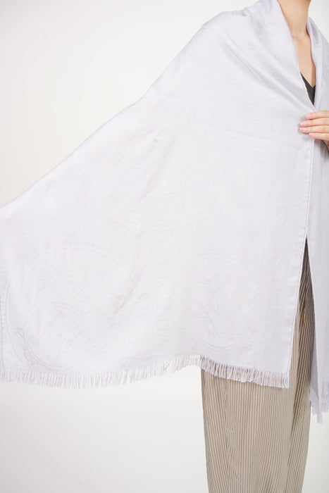 Hermes Etole New Libris Shawl in Hg/Gris Nuage (Brand New)