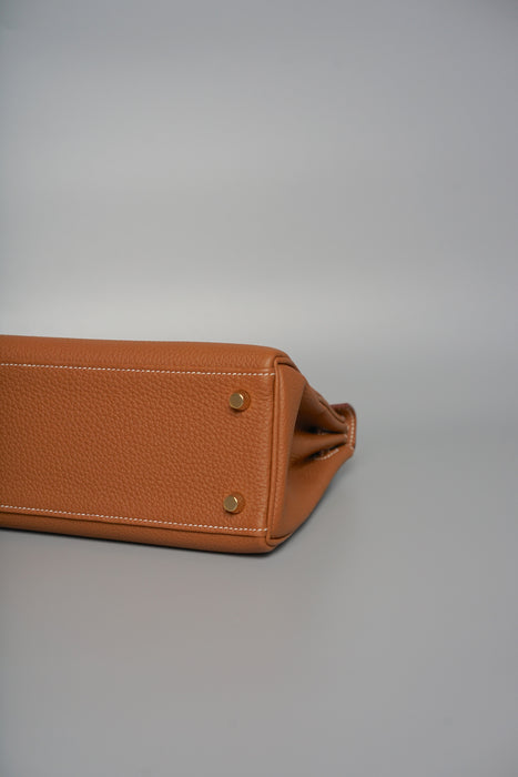 Hermes Kelly 25 in Gold Togo Ghw (Brand New)