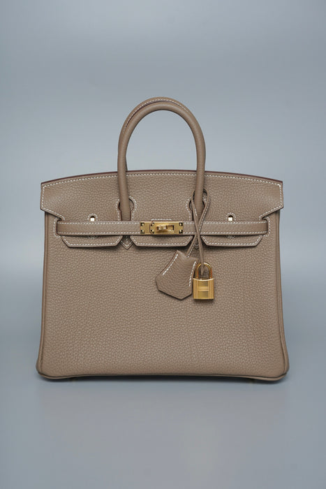 Hermes Birkin 25 in Etoupe Togo Ghw (Brand New)