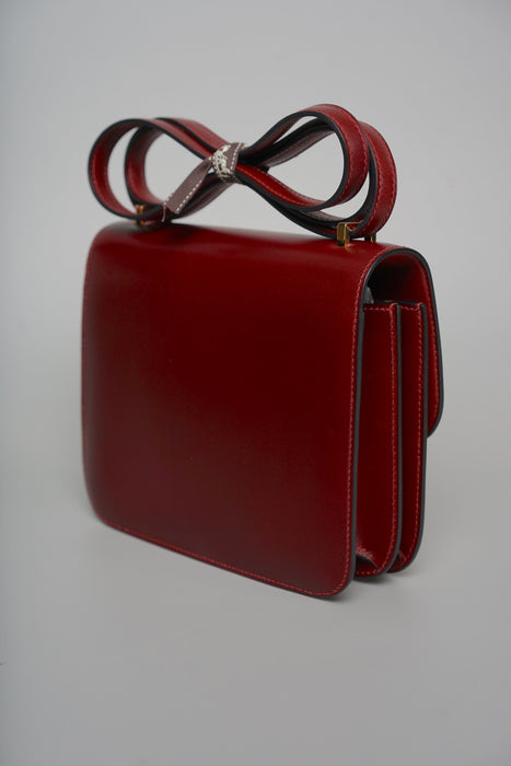 Hermes Constance 18 in Rouge H Box Ghw