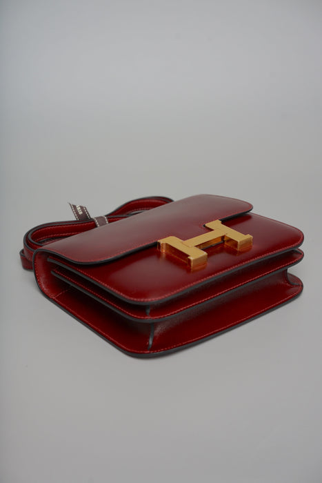 Hermes Constance 18 in Rouge H Box Ghw