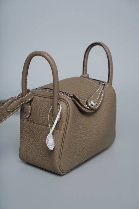Hermes Mini Lindy II in Etoupe Phw (Brand New)