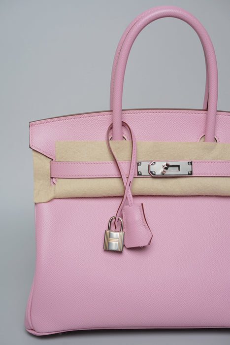 Hermes Birkin 30 in Mauve Sylvestre Phw