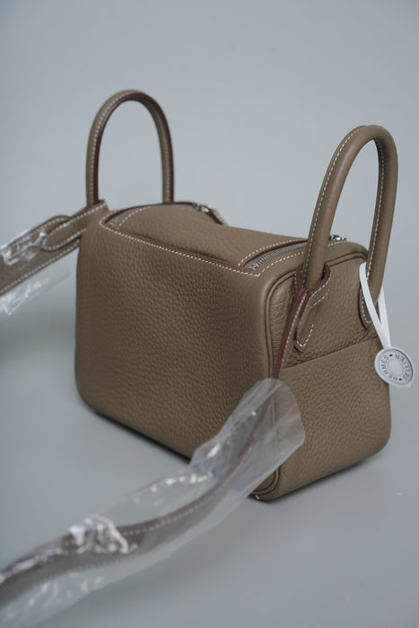 Hermes Mini Lindy II in Etoupe Phw (Brand New)