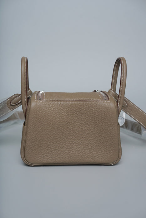 Hermes Mini Lindy II in Etoupe Phw (Brand New)