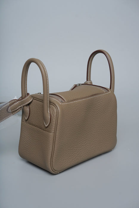 Hermes Mini Lindy II in Etoupe Phw (Brand New)
