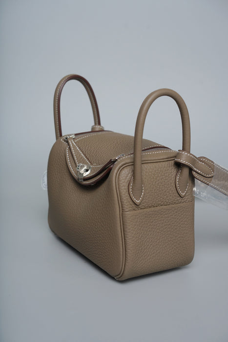 Hermes Mini Lindy II in Etoupe Phw (Brand New)
