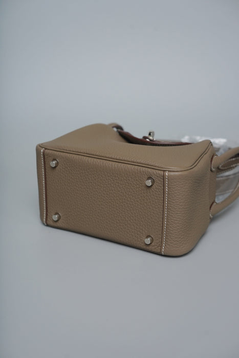 Hermes Mini Lindy II in Etoupe Phw (Brand New)