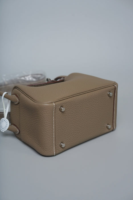 Hermes Mini Lindy II in Etoupe Phw (Brand New)