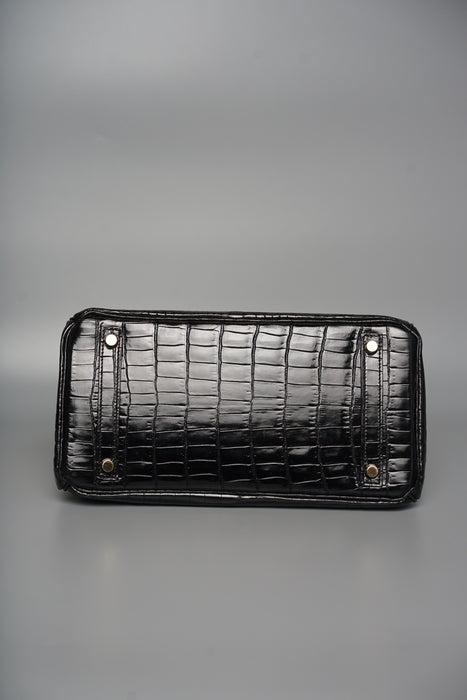 Hermes Birkin 30 in Black Shiny Niloticus Ghw