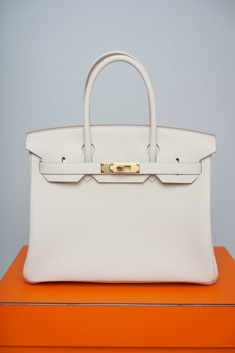 Hermes Birkin 30 in Craie Togo Ghw (Brand New)
