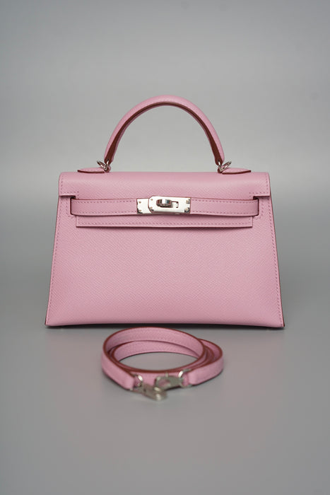 Hermes Kelly 20 in Mauve Slyvester Epsom Phw (Brand New)