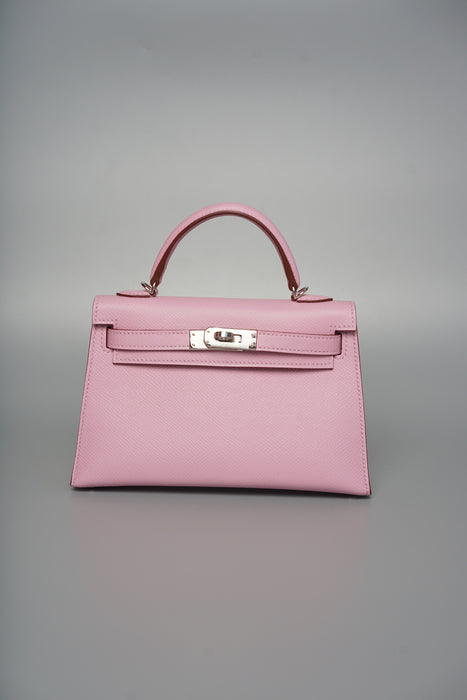 Hermes Kelly 20 in Mauve Slyvester Epsom Phw (Brand New)