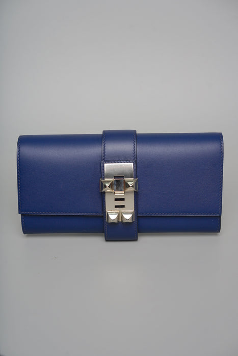 Hermes Medor 23 Clutch in Blue Electric Swift Phw (Brand New)