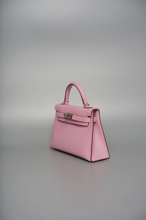Hermes Kelly 20 in Mauve Slyvester Epsom Phw (Brand New)
