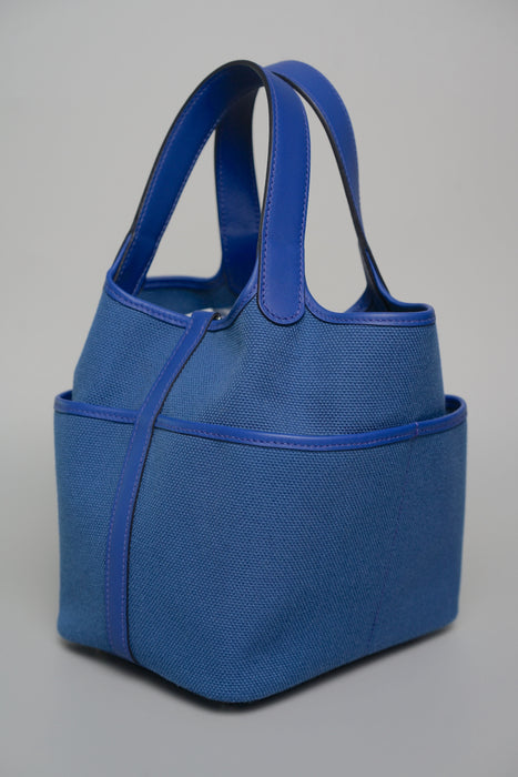 Hermes Cargo Picotin 18 in Egee/Bleu Royal Phw (Brand New)