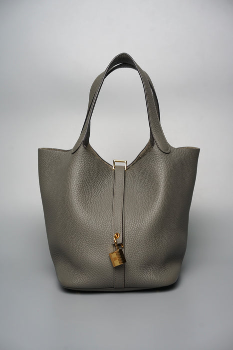 Hermes Picotin 22 in Gris Meyer Ghw