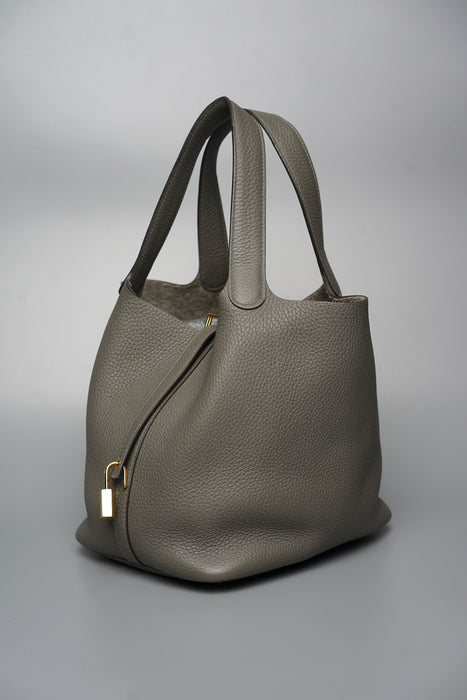 Hermes Picotin 22 in Gris Meyer Ghw