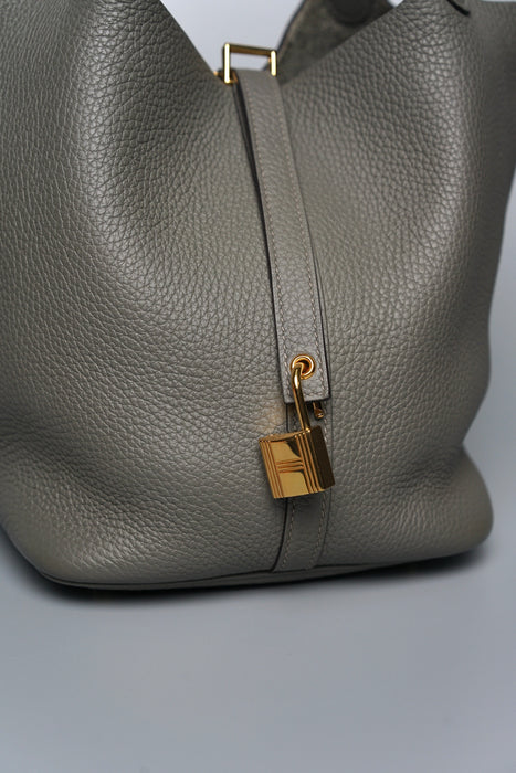 Hermes Picotin 22 in Gris Meyer Ghw