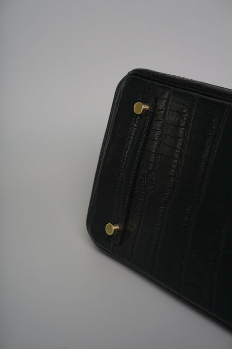 Hermes Birkin 30 in Noir Matte Nilo Ghw (Brand New)