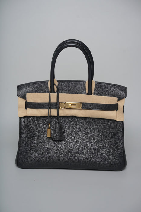 Hermes Birkin 30 in Noir Togo Ghw
