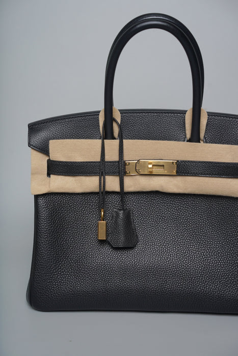 Hermes Birkin 30 in Noir Togo Ghw