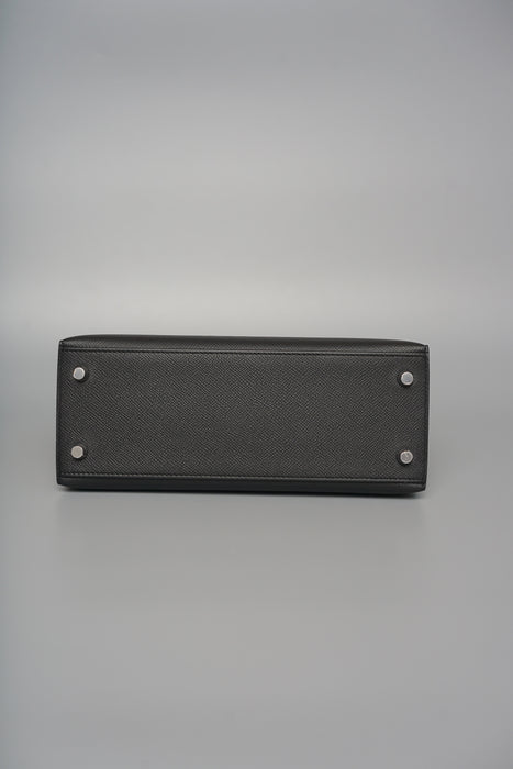 Hermes Kelly 25 in Black Epsom Ghw (Brand New)