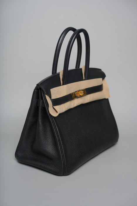 Hermes Birkin 30 in Noir Togo Ghw