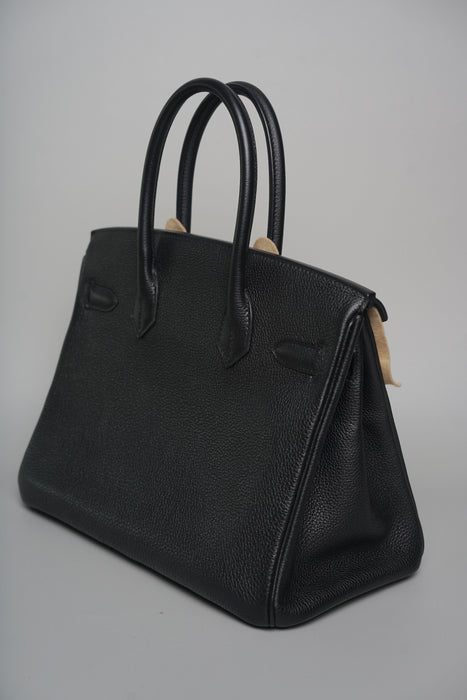 Hermes Birkin 30 in Noir Togo Ghw
