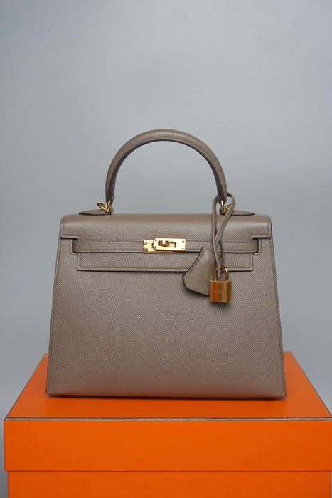 Hermes Kelly 25 in Etain Epsom Ghw