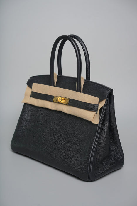 Hermes Birkin 30 in Noir Togo Ghw