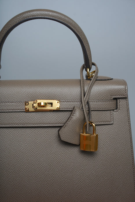 Hermes Kelly 25 in Etain Epsom Ghw
