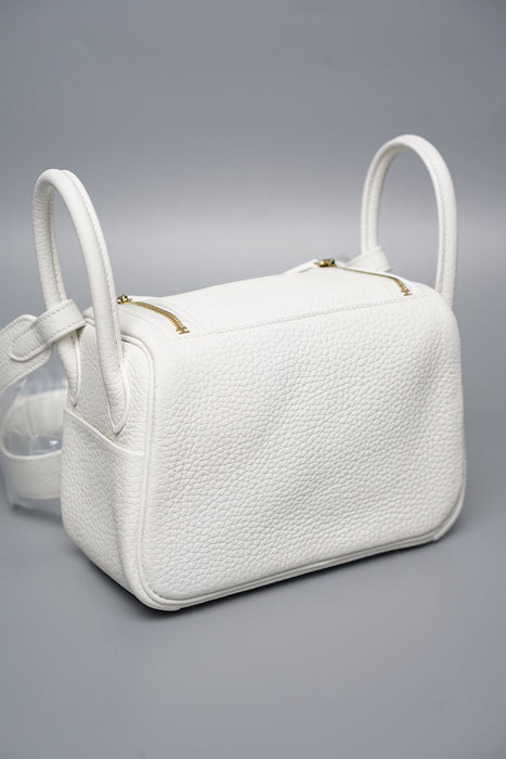 Hermes Mini Lindy in White Ghw (Brand New)