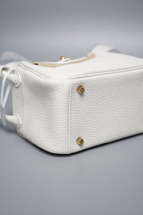 Hermes Mini Lindy in White Ghw (Brand New)