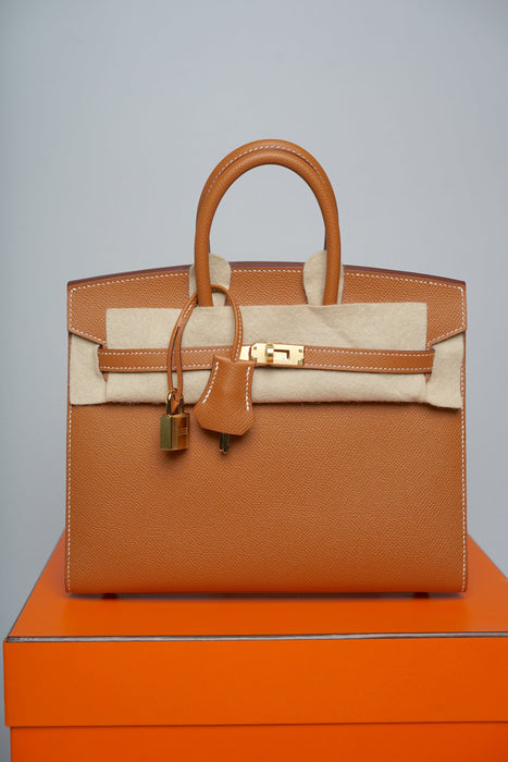 Hermes Birkin 25 in Gold Epsom Ghw (Brand New)