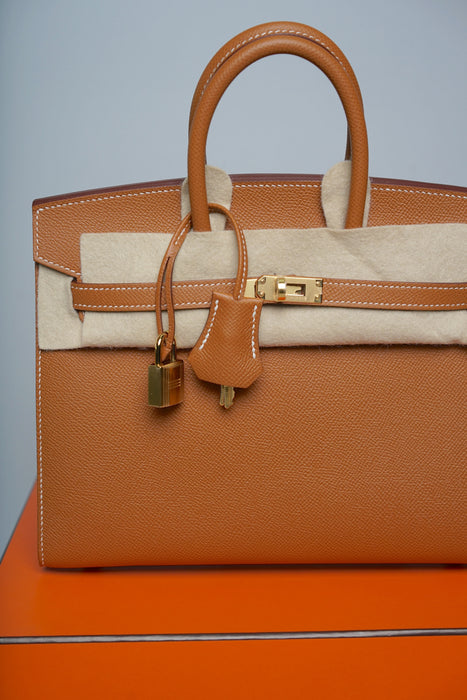Hermes Birkin 25 in Gold Epsom Ghw (Brand New)