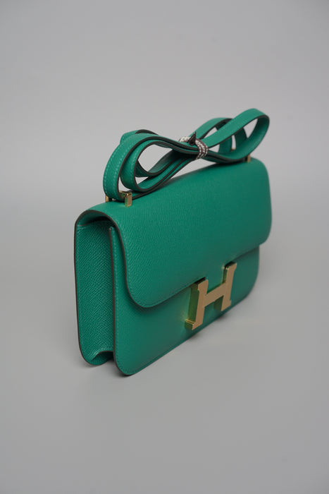 Hermes Constance Elan in Vert Vertigo Ghw (Brand New)
