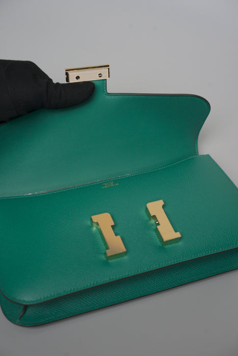 Hermes Constance Elan in Vert Vertigo Ghw (Brand New)