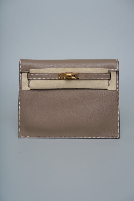 Hermes Kelly Danse in Etoupe Evercolor Ghw (Brand New)