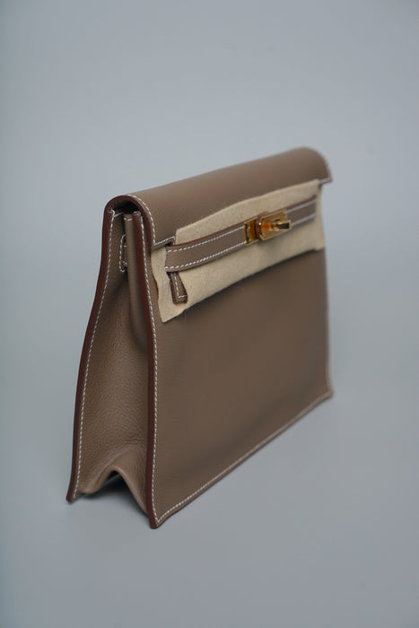 Hermes Kelly Danse in Etoupe Evercolor Ghw (Brand New)