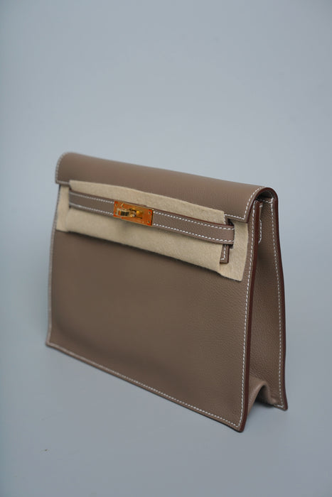 Hermes Kelly Danse in Etoupe Evercolor Ghw (Brand New)