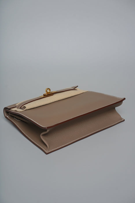 Hermes Kelly Danse in Etoupe Evercolor Ghw (Brand New)