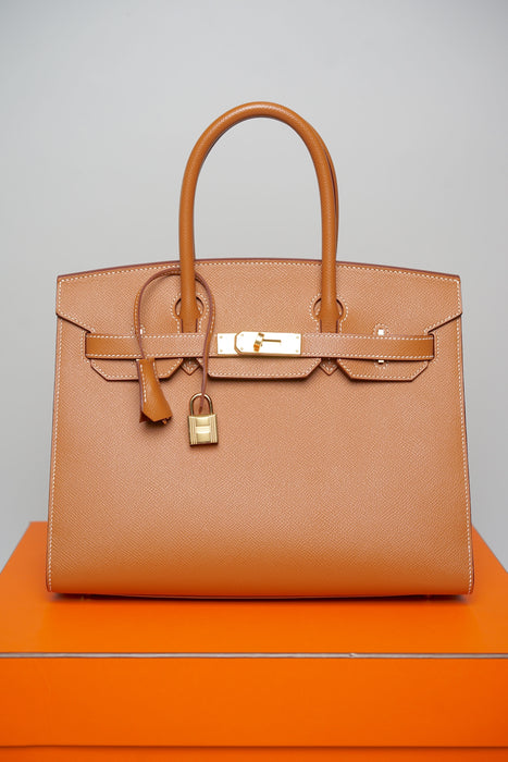 Hermes Birkin 30 Sellier in Gold Epsom Ghw (Brand New)