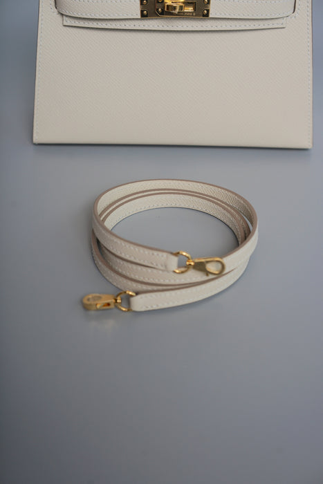 Hermes Kelly 20 HSS in Craie interior Gris Perle Ghw (Brand New)