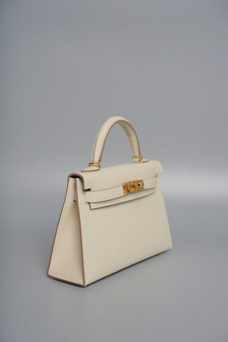 Hermes Kelly 20 HSS in Craie interior Gris Perle Ghw (Brand New)